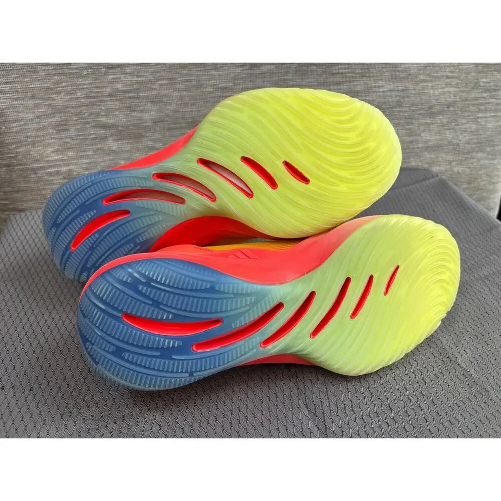 Adidas Adizero Shoes Mens Size 11 Neon Multicolor Basketball Sneakers IF4597